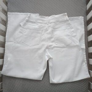 NWT Ofluck White Wide Leg Jeans High Waisted Baggy Stretch Size 8